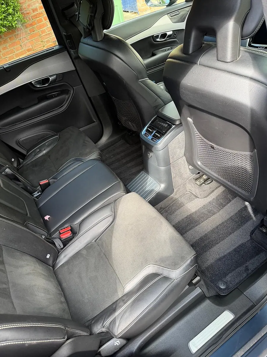 Rear seats and floor mats of a Volvo XC90 cleaned during a Full Valet